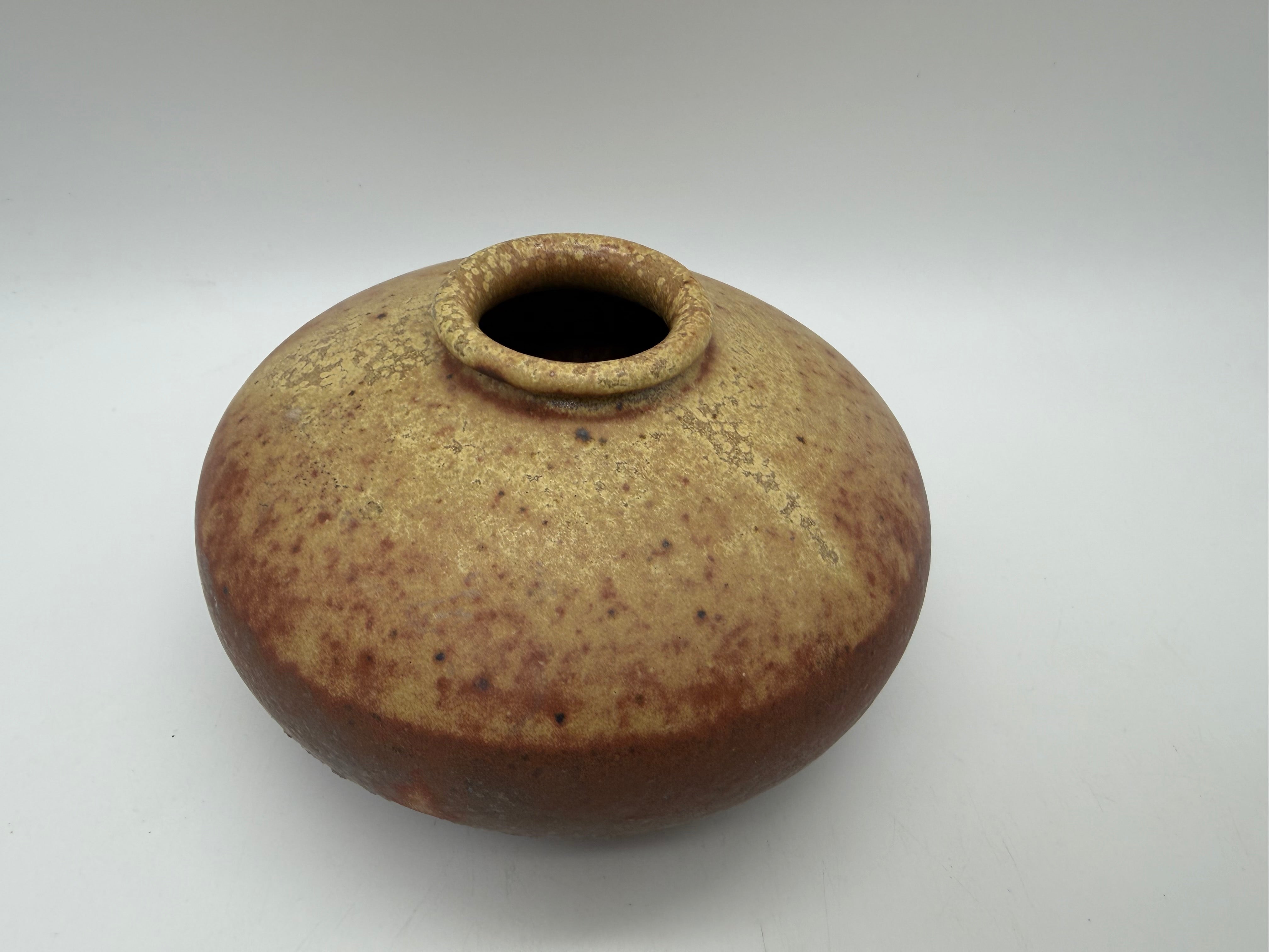7” studio pottery art vase sgraffito
