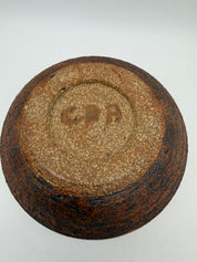 7” studio pottery art vase sgraffito