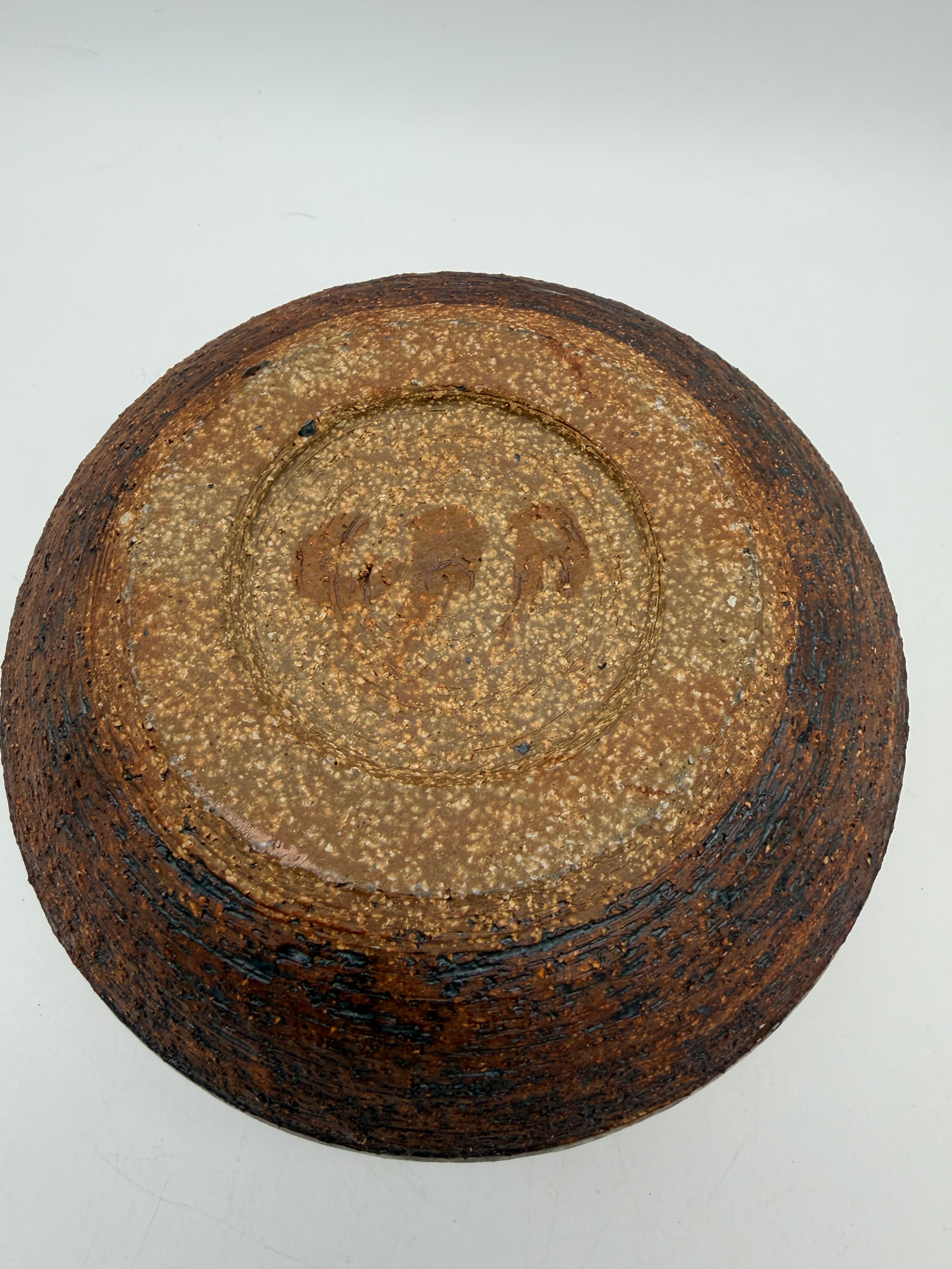 7” studio pottery art vase sgraffito