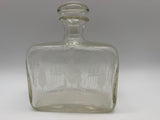 6” Etched blown glass decanter deer