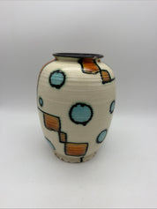 9” German Pottery vase Abstract 1920’s