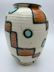 9” German Pottery vase Abstract 1920’s