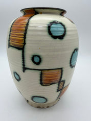 9” German Pottery vase Abstract 1920’s