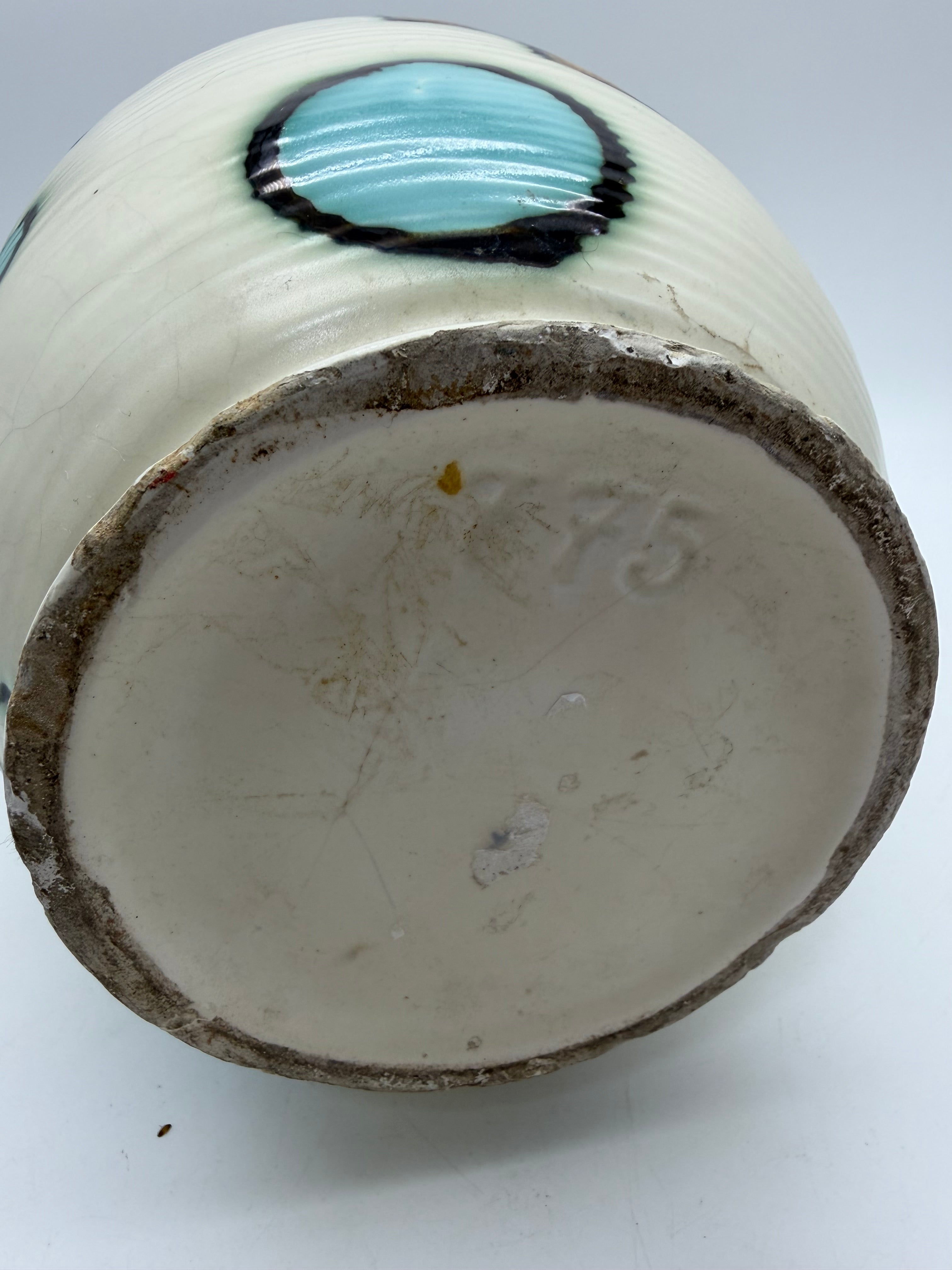 9” German Pottery vase Abstract 1920’s