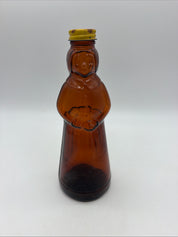 8.5” Mrs. buttersworth glass syrup bottle w/lid