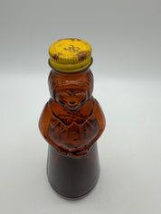 8.5” Mrs. buttersworth glass syrup bottle w/lid