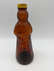 8.5” Mrs. buttersworth glass syrup bottle w/lid