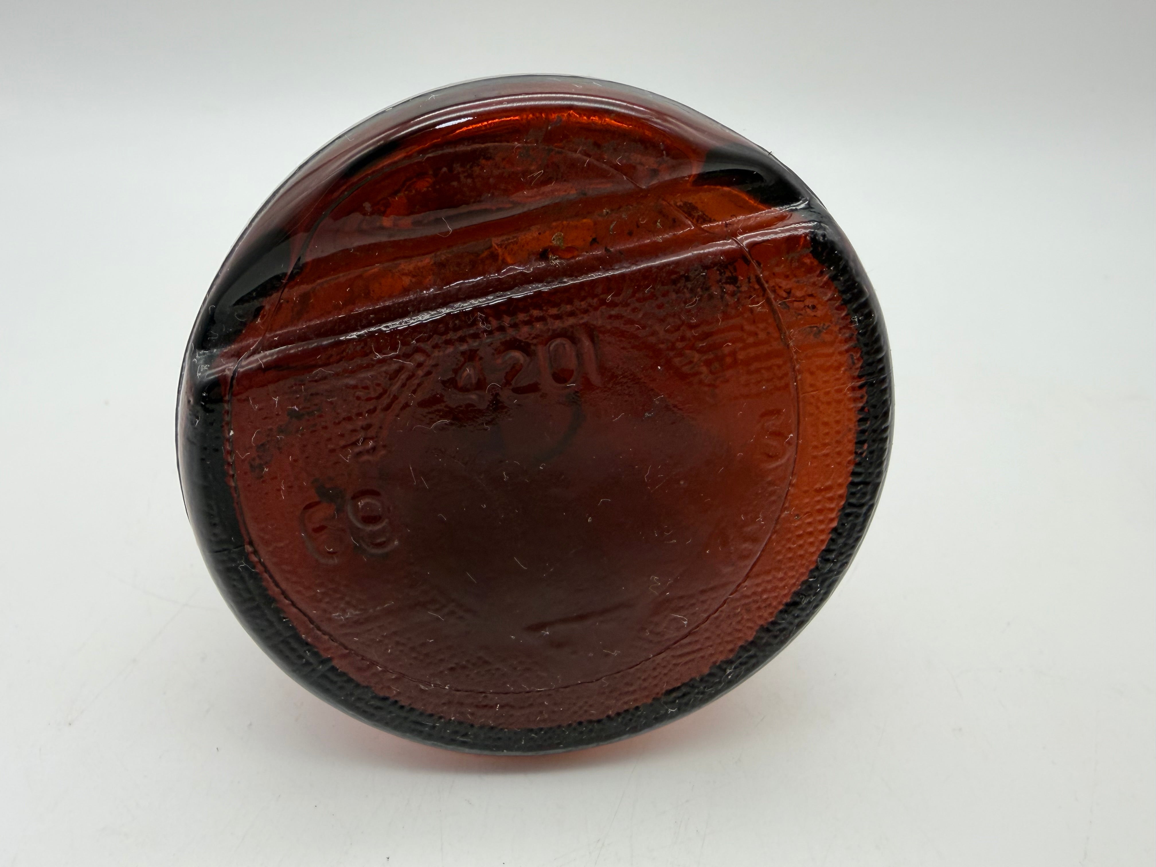 8.5” Mrs. buttersworth glass syrup bottle w/lid