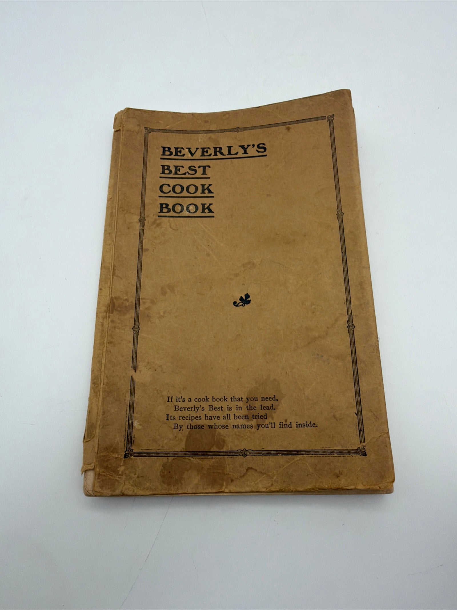 1925 Beverly’s best cookbook softcover