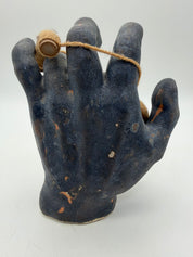 7.5” art pottery Hand sculpture black