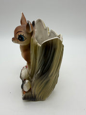 6” Anthropomorphic Deer Planter  Skunk mushroom