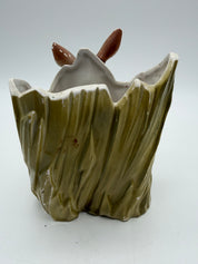 6” Anthropomorphic Deer Planter  Skunk mushroom