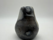 4” raku pottery vessel Holmes ‘88 black multicolored