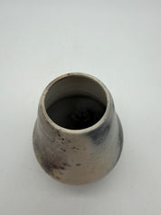 4” raku pottery vessel Holmes ‘88 black multicolored