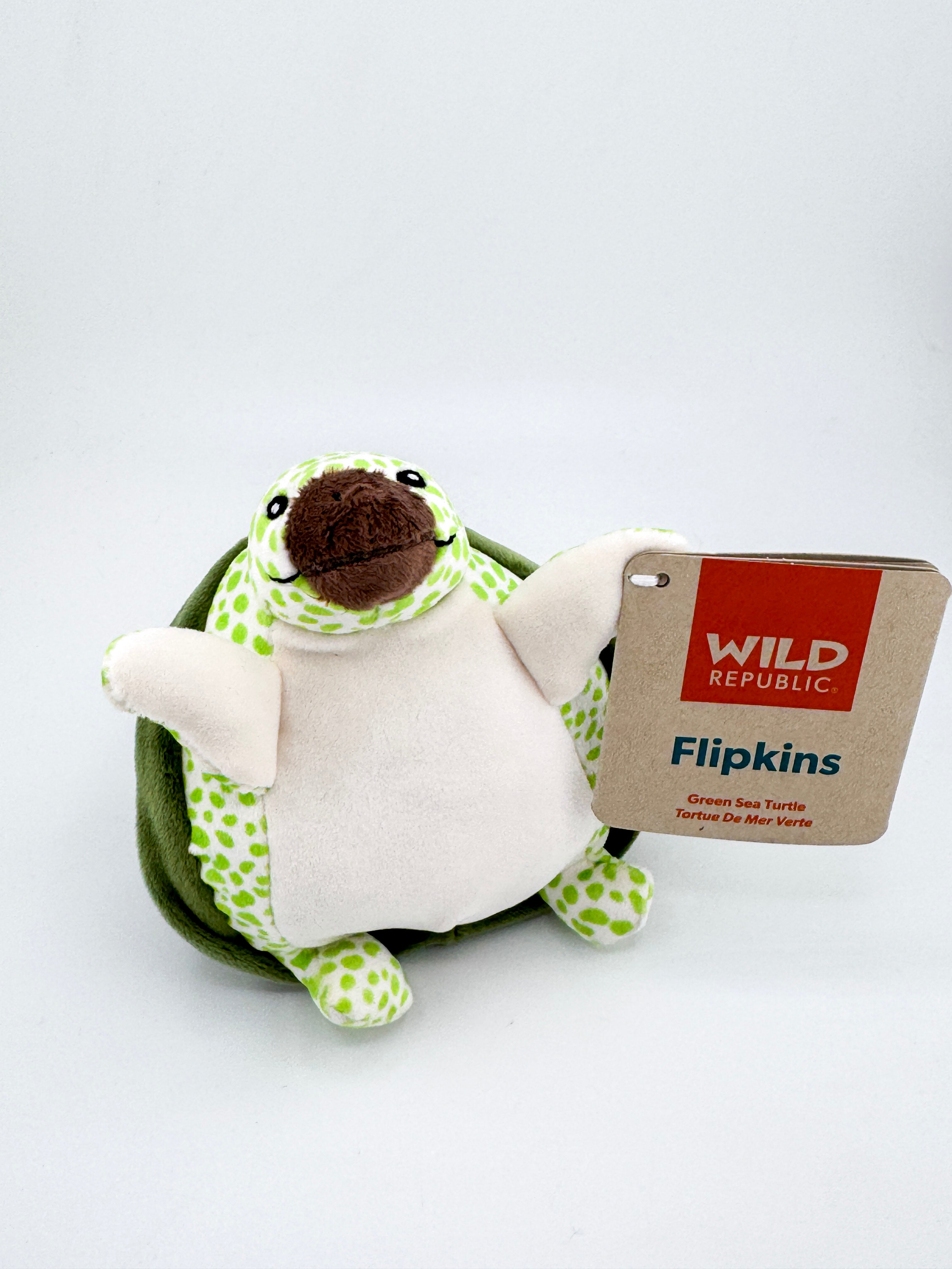 Flipkins Sea Turtle – 5" Always Lands Upright Plush Toy