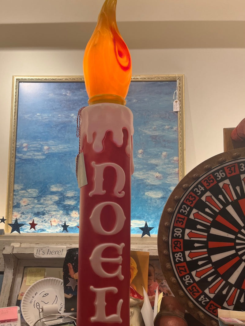 Empire Blowmold "Noel" Candle (Working) by 064 - Merry Memory Co
