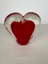 Glass Heart Paperweight