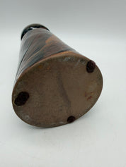 8” Robert Maxwell Vase Brush stroke shiny glazed brown