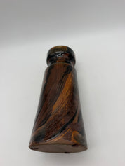 8” Robert Maxwell Vase Brush stroke shiny glazed brown