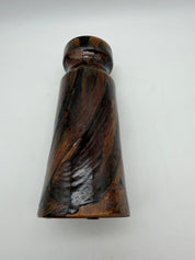 8” Robert Maxwell Vase Brush stroke shiny glazed brown
