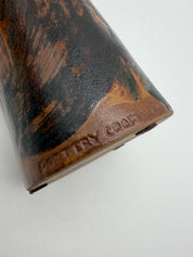 8” Robert Maxwell Vase Brush stroke shiny glazed brown