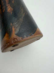 8” Robert Maxwell Vase Brush stroke shiny glazed brown