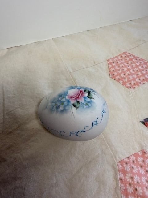 Handpainted Porcelain Egg - Signed