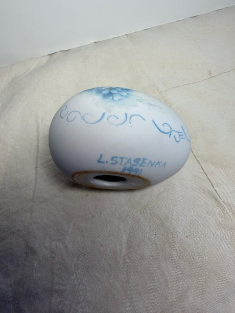 Handpainted Porcelain Egg - Signed