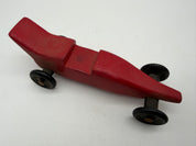 7” pinewood derby car Red toy