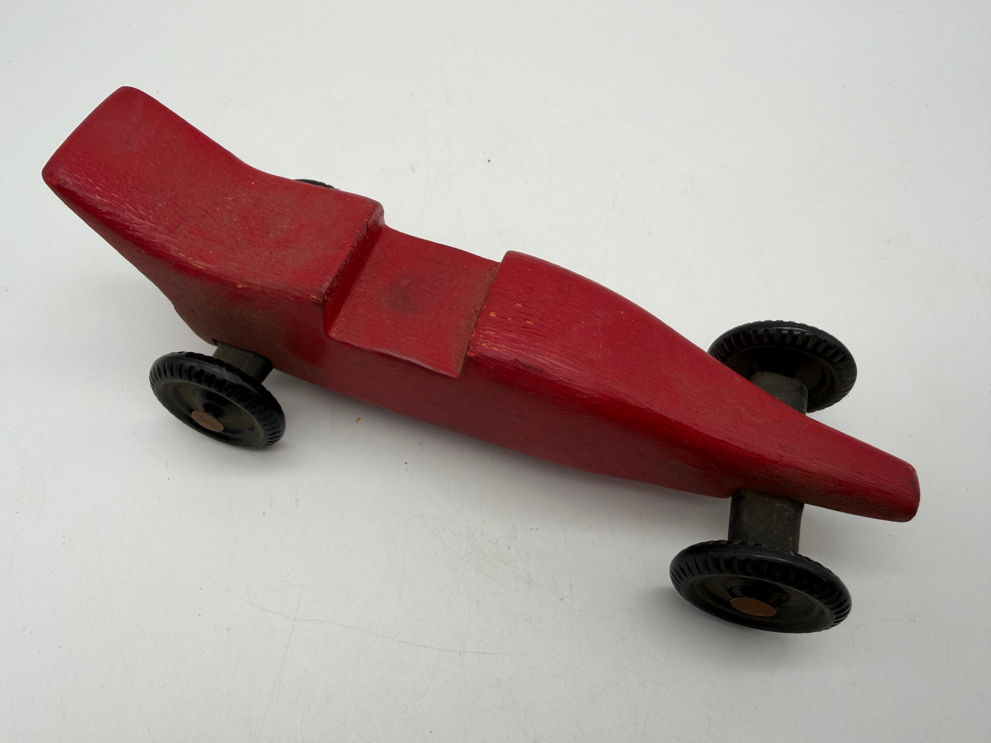 7” pinewood derby car Red toy