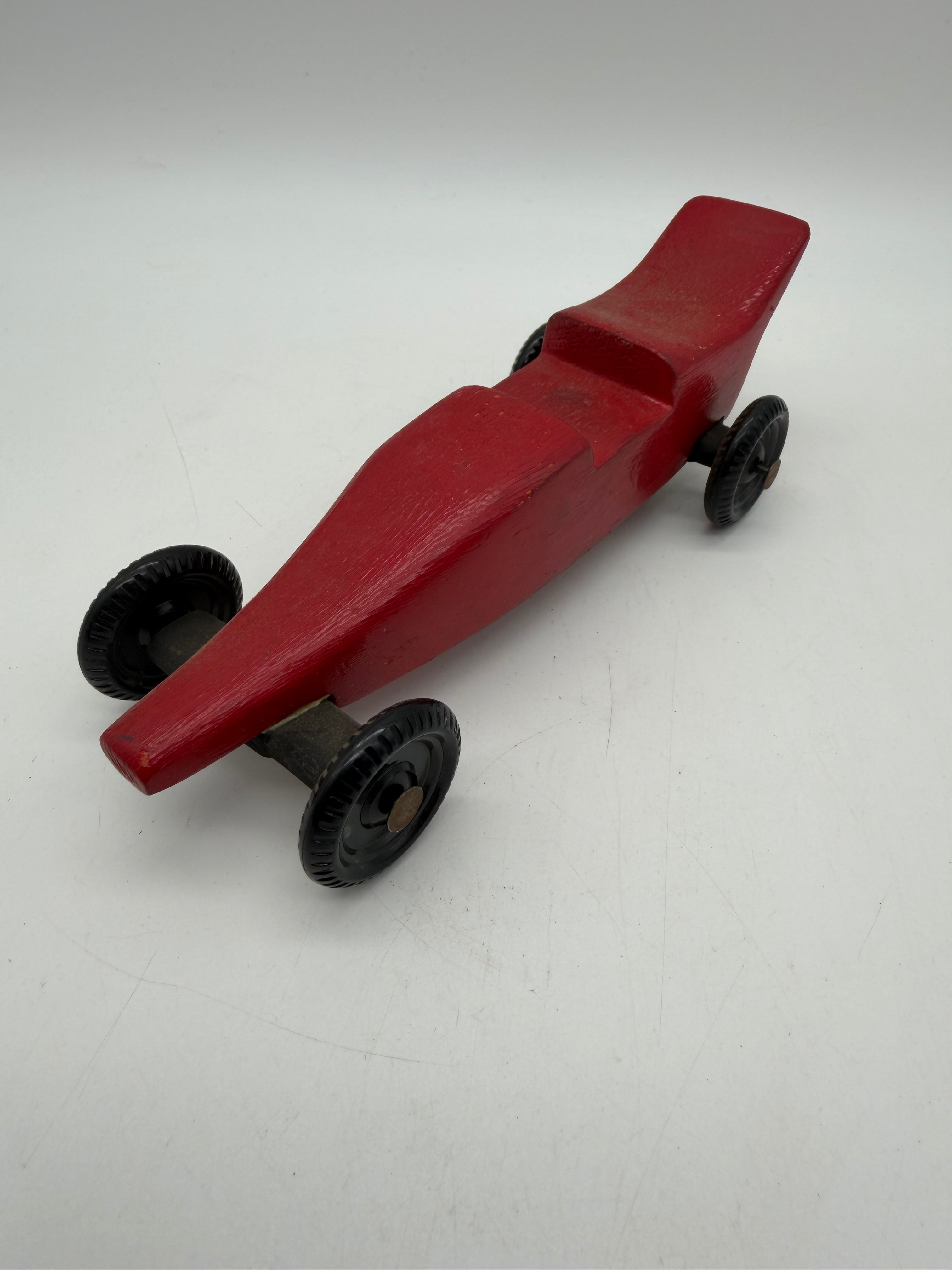 7” pinewood derby car Red toy