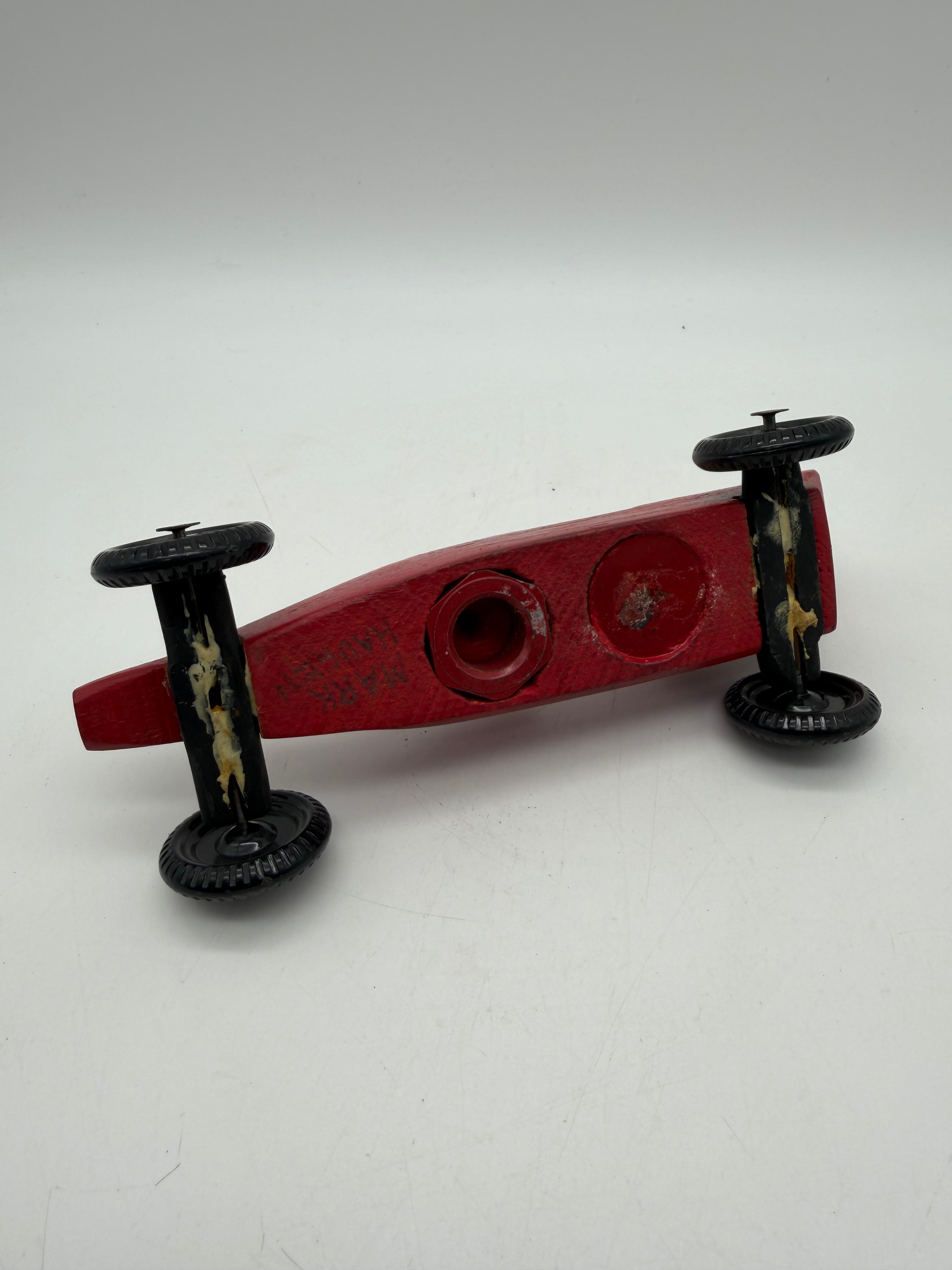 7” pinewood derby car Red toy