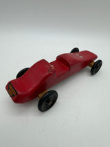 7” pinewood derby Red race car #13