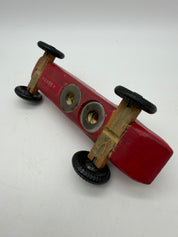 7” pinewood derby Red race car #13