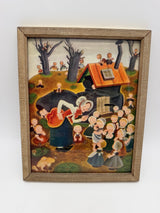 9” x 7” Mother goose framed 1940’s Marshall fields