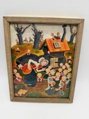 9” x 7” Mother goose framed 1940’s Marshall fields