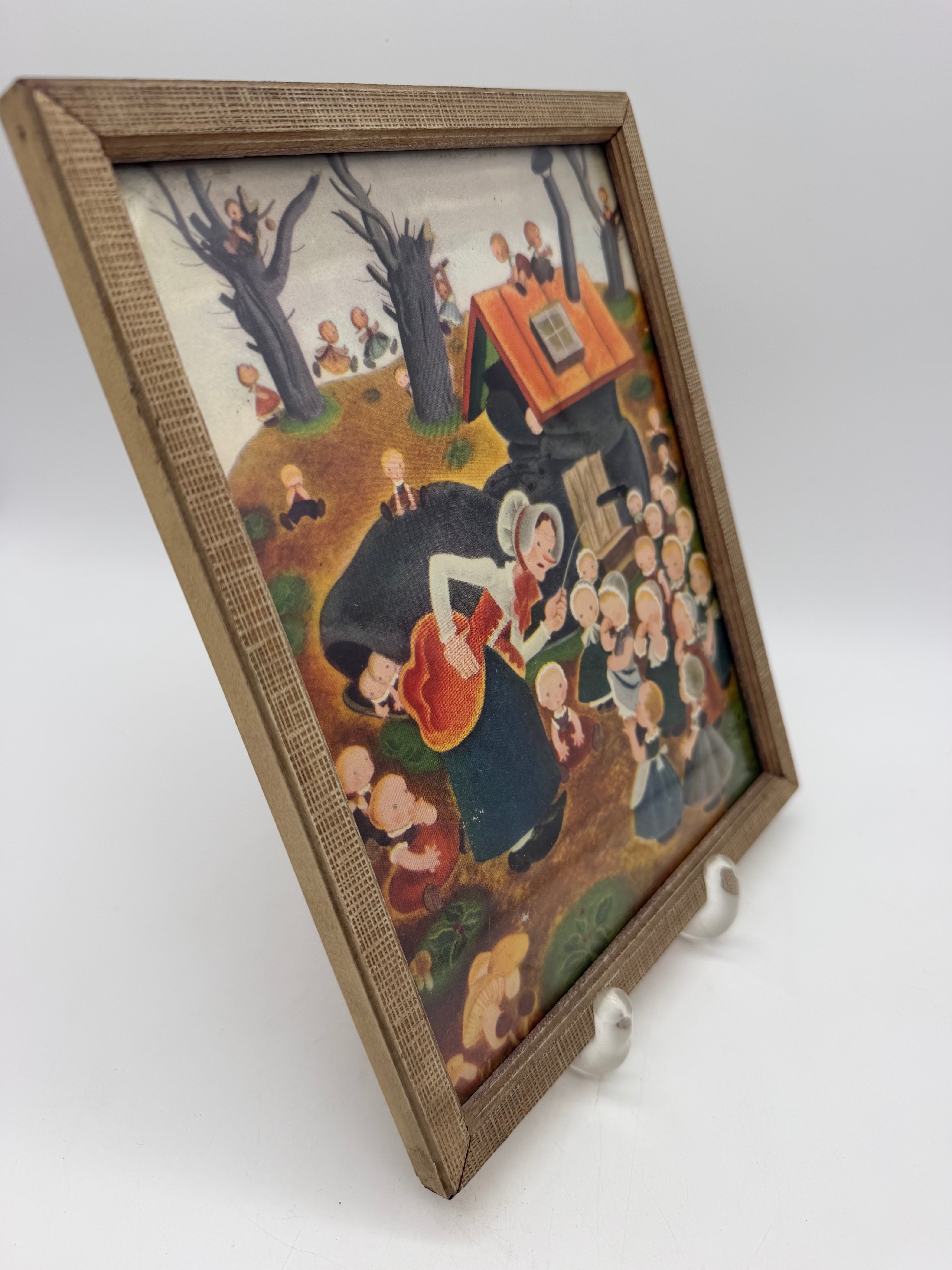 9” x 7” Mother goose framed 1940’s Marshall fields