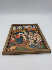 9” x 7” Mother goose framed 1940’s Marshall fields