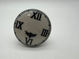 2” clock face wine stopper ceramic