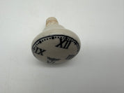 2” clock face wine stopper ceramic