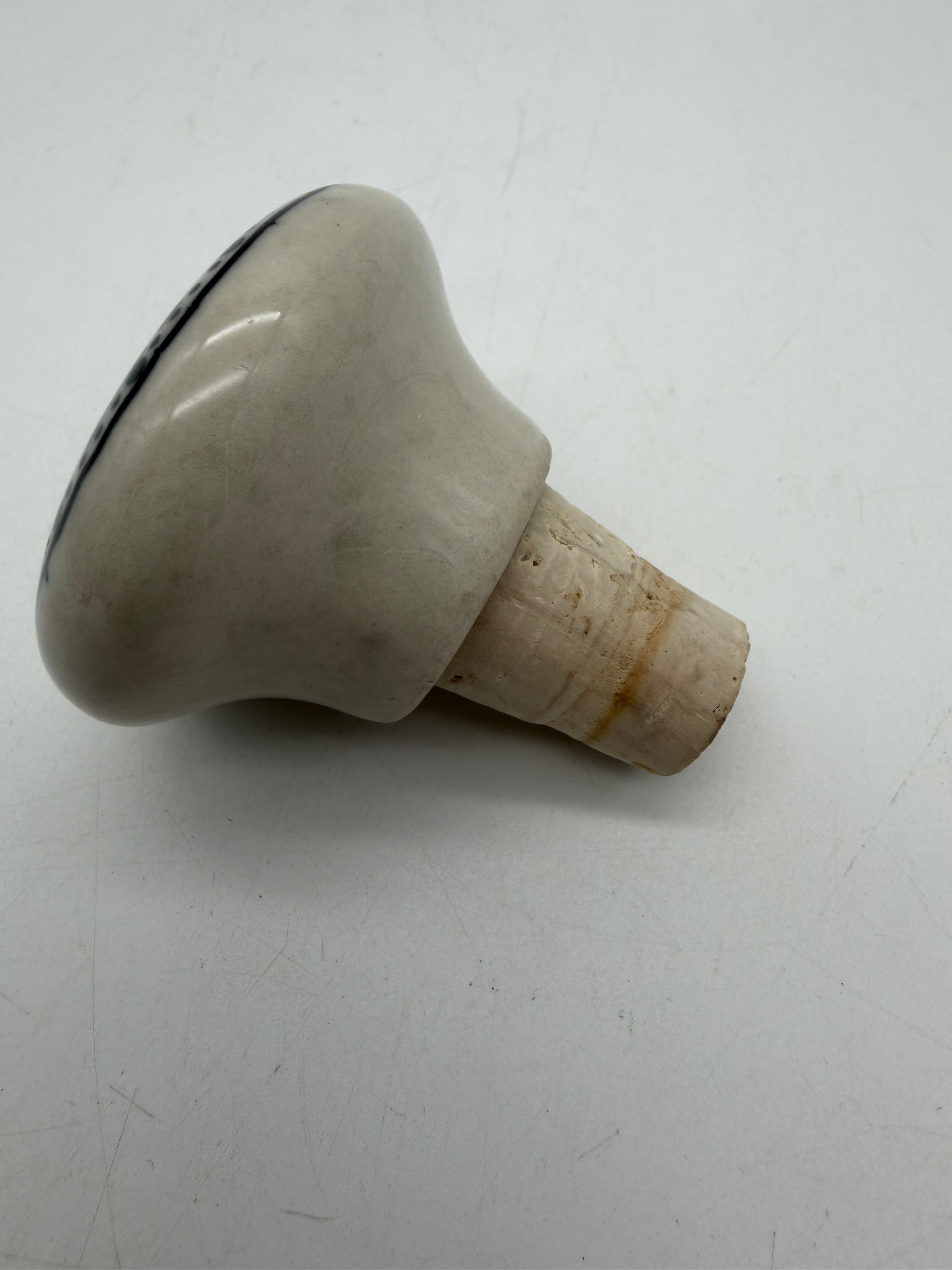 2” clock face wine stopper ceramic
