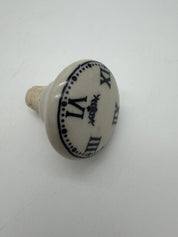 2” clock face wine stopper ceramic