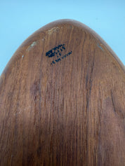 18” MCM Danish Modern Wooden Bowl Serving Tray Laur Jensen Oval Teak 6-Section 60’s