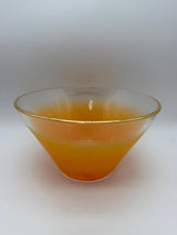 10” Vintage  Blendo West Virginia Glass  Large Orange Serving  Bowl