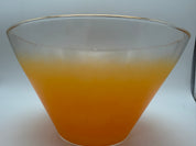 10” Vintage  Blendo West Virginia Glass  Large Orange Serving  Bowl