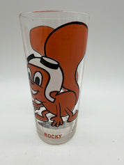 6.5” ROCKY Flying Squirrel Pepsi Collector Series Glass Jay Ward 1970s