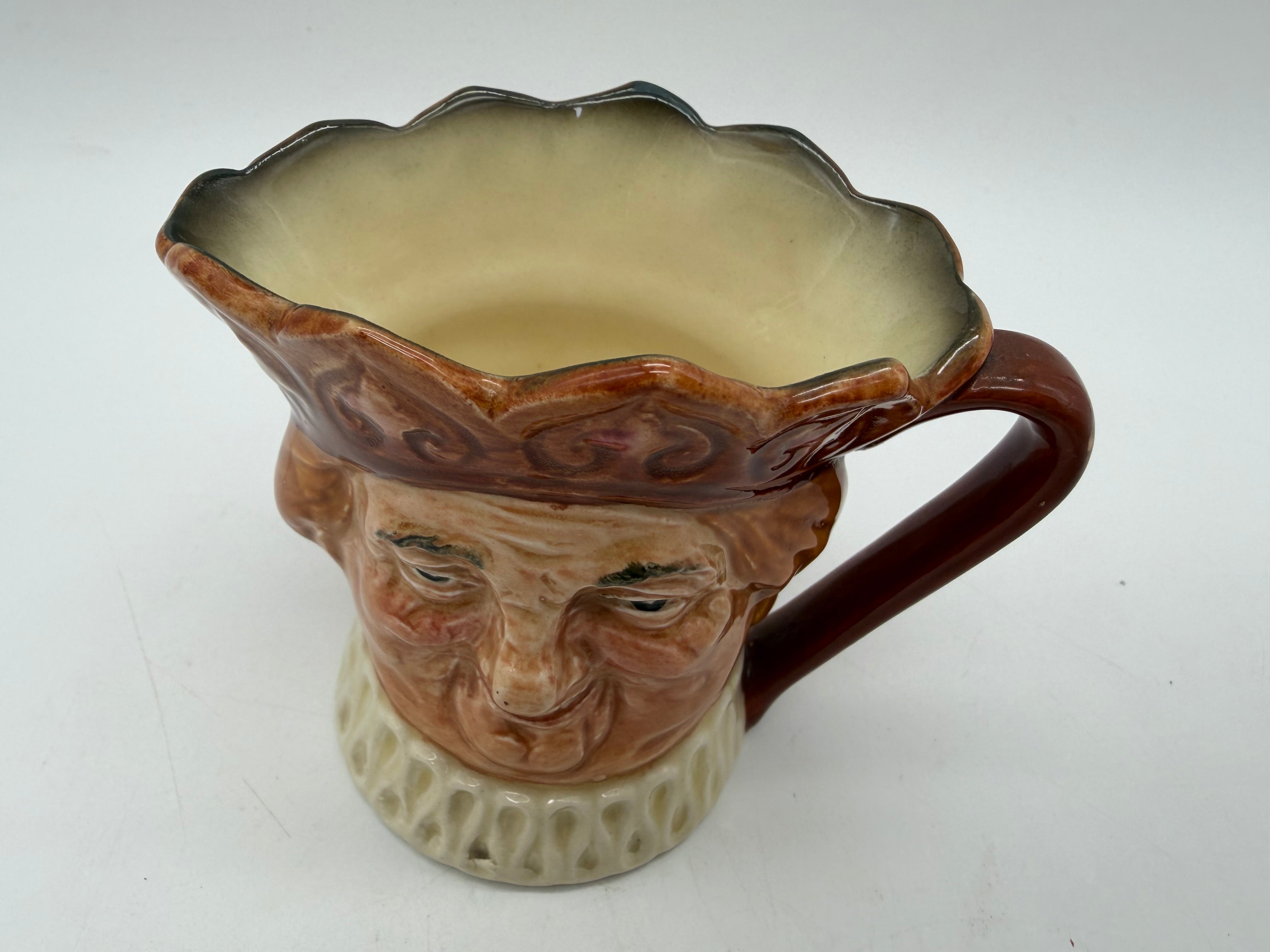 3”  Royal Doulton Old King Cole Character Jug Ceramic Made In England