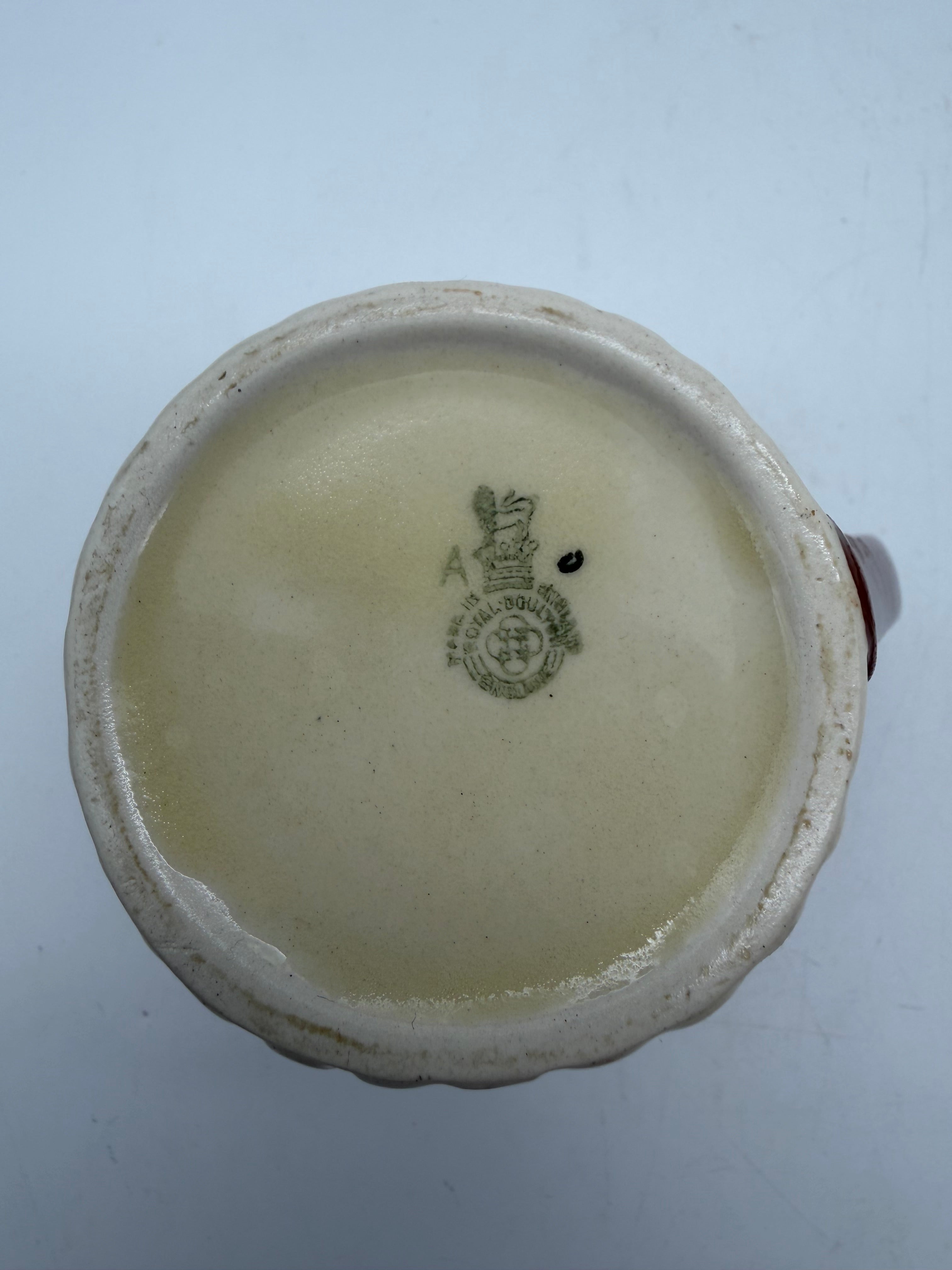 3”  Royal Doulton Old King Cole Character Jug Ceramic Made In England