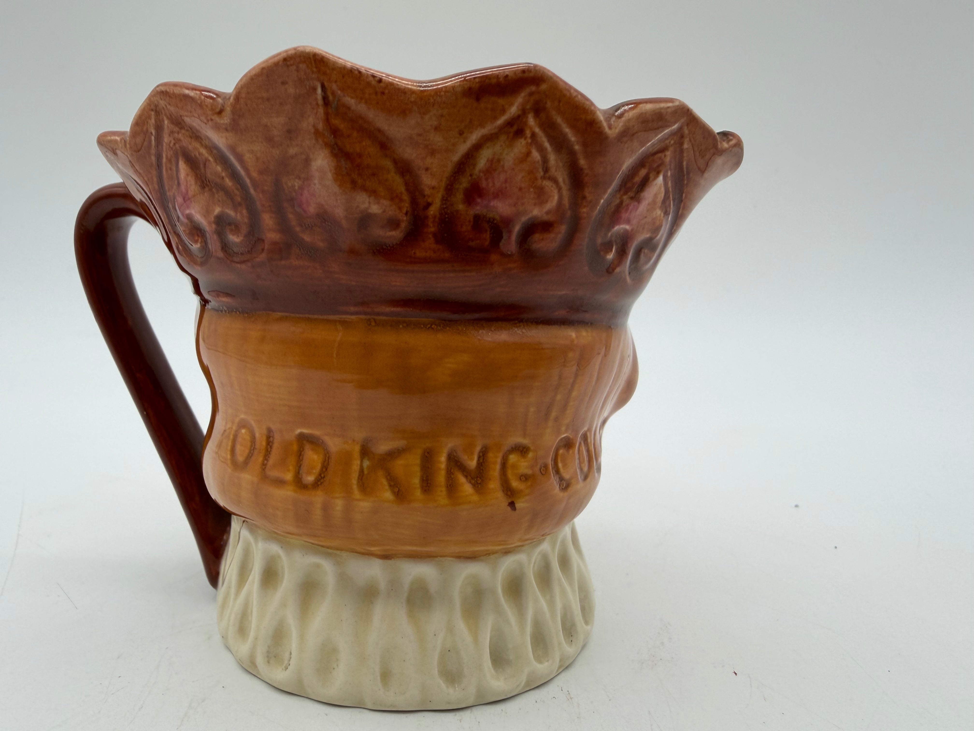 3”  Royal Doulton Old King Cole Character Jug Ceramic Made In England