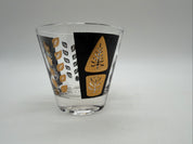 3.5” Fred Press Cocktail Rocks glass Black Gold